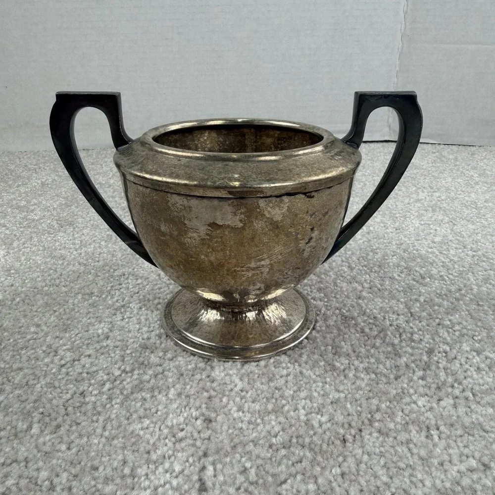 Vintage Apollo Sheffield BRS Nickel Silver Sugar‎ Bowl container